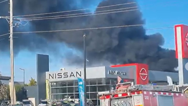 Smoke was seen billowing across parts of Melton on Wednesday morning. Picture: Sage Van Hellsing