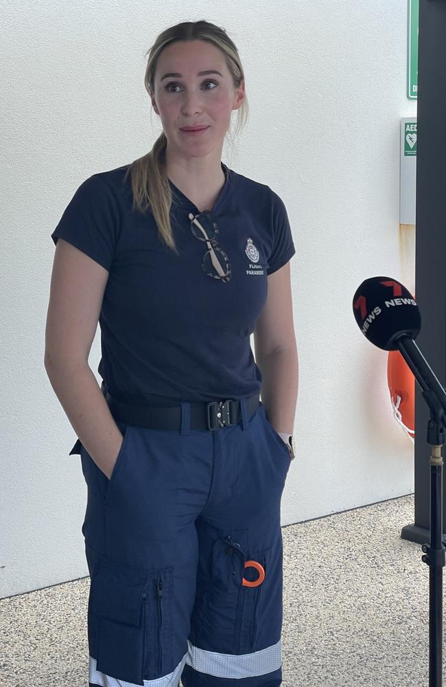 CQ Rescue flight paramedic Carlie Whiteley spoke at Mackay Airport’s morning tea at Ibis Hotel to celebrate International Women’s Day, as well as Women Of Aviation Week, on March 6, 2023. Photo: Zoe Devenport