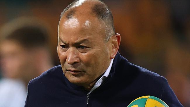 SYDNEY, AUSTRALIA - JULY 16: England coach Eddie Jones looks on before game three of the International Test match series between the Australia Wallabies and England at the Sydney Cricket Ground on July 16, 2022 in Sydney, Australia. (Photo by Mark Kolbe/Getty Images)