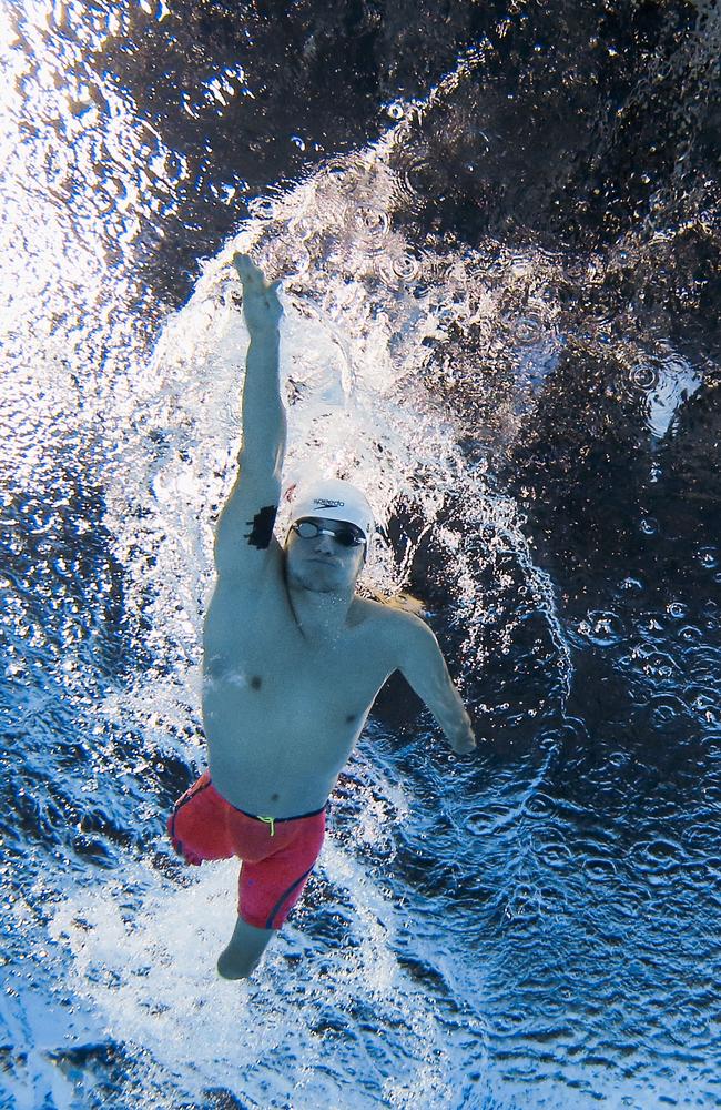 Gustavo Sanchez Martinez of Mexico competes in the Men's 100m Freestyle S4 heat.