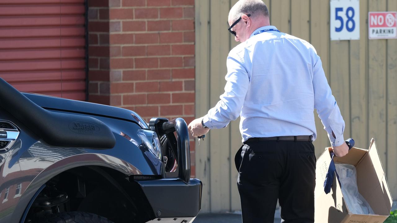 Police activity around Malone St off Western Beach Rd Geelong where a father died under suspicious circumstances. Picture: Mark Wilson