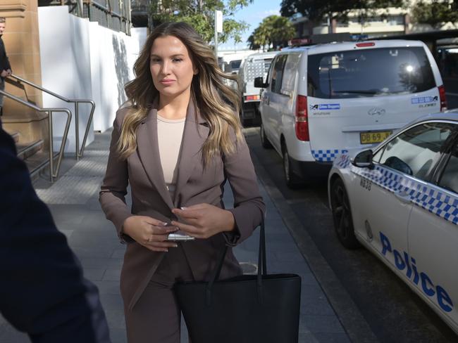 Millie Fuller leaving Manly Local Court on Thursday. Picture: Jeremy Piper