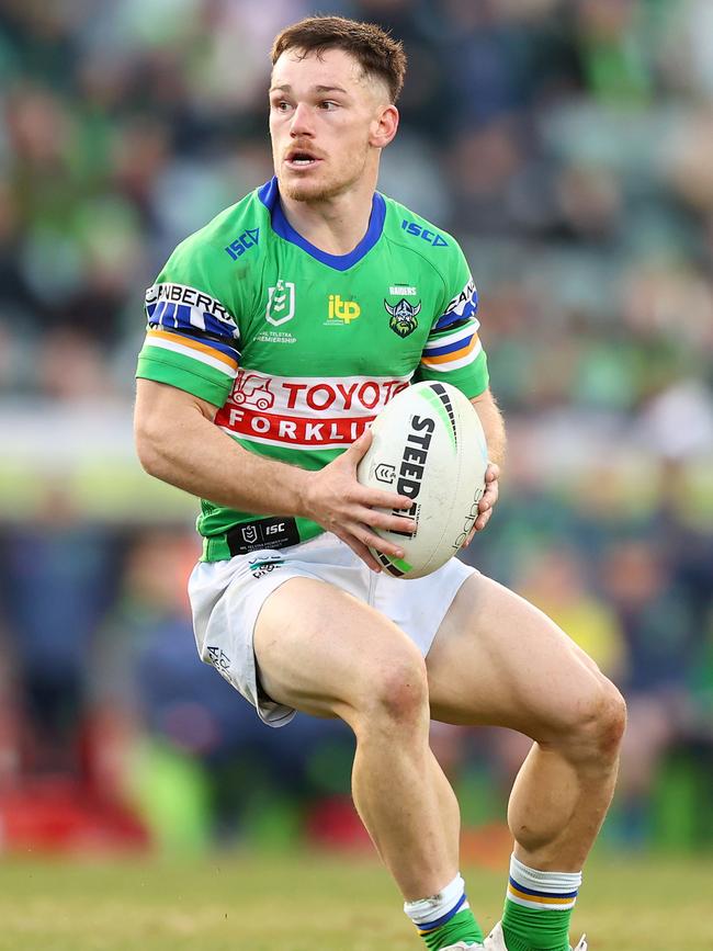 Tom is a hooker for the Canberra Raiders. Picture: Mark Nolan/Getty Images