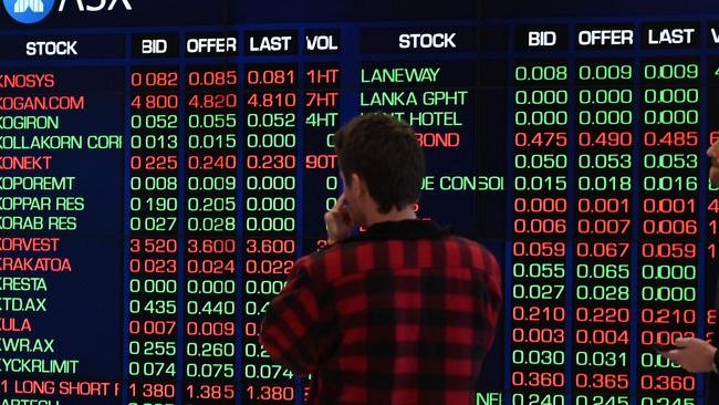 The local market is seeing red after US recession fears shook Wall Street overnight.