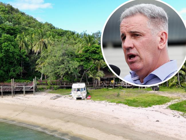 The LNP opposition and natural resources spokesman Dale Last are vowing to restore Double Island asset to its former glory while promising to keep the asset in state hands, after years of neglect and ruin. Pictures: Brendan Radke