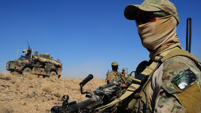 An Australian Army soldier from Special Operations Task Group on patrol in southern Afghanistan in October 2010. Picture: Department of Defence