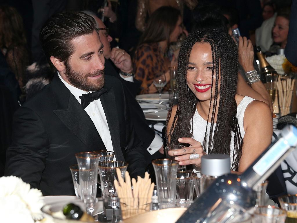 Jake Gyllenhaal and Zoe Kravitz during amfAR’s 2015 Cinema Against AIDS Gala. Picture: Getty