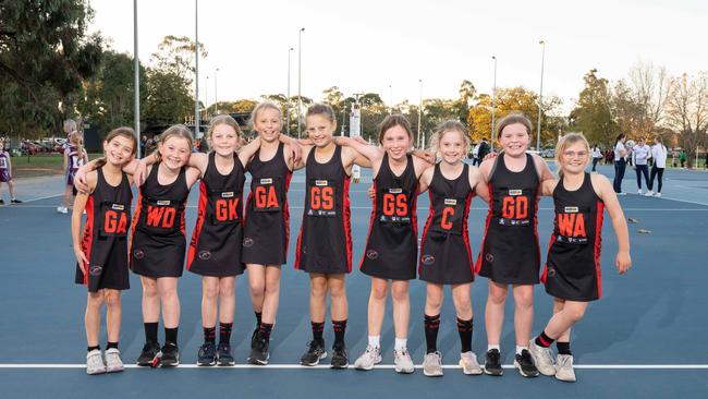 Newtown McBain under-11 netball team.