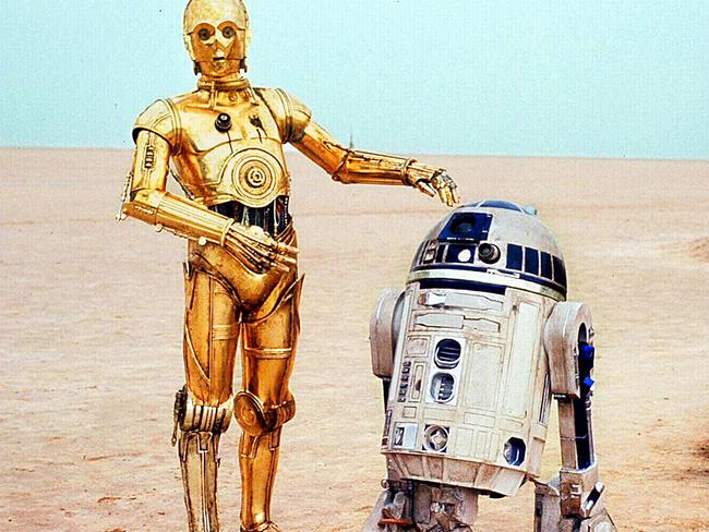 Robot character R2D2 and C-3PO from 