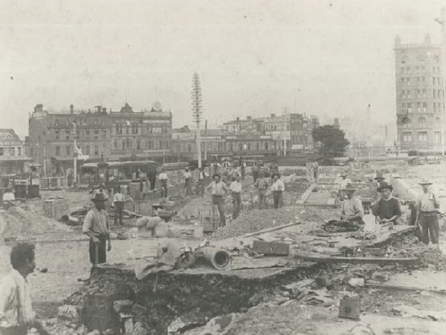 Bodies were exhumed during 1903 construction work at Central Railway Station.