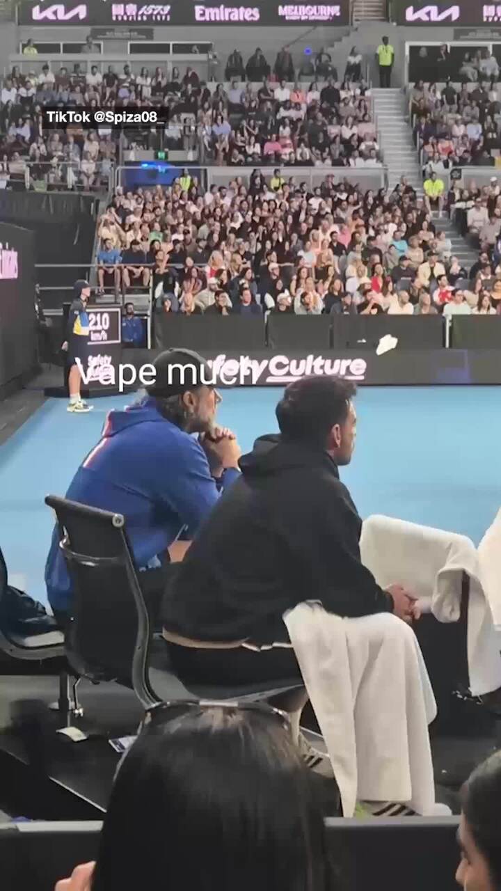 Australian Open player's father caught red handed in courtside box