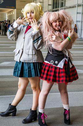 Cosplayers Himiko Toga and Junko Enoshima.