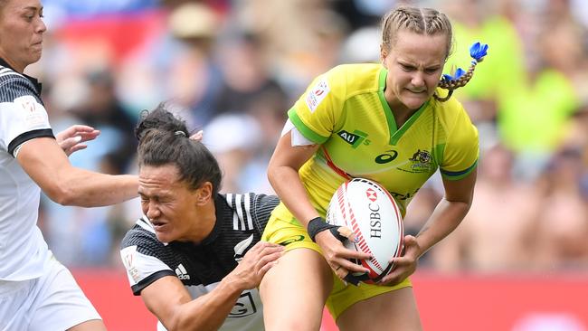 Emma Sykes has been playing with the Australian team for two years. Picture: AAP Image/David Moir