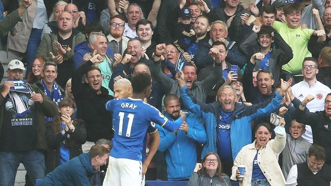 English football fans are back in the stadium, and the economy is growing quickly after opening up despite ongoing Covid-19 infections. Picture: Getty Images