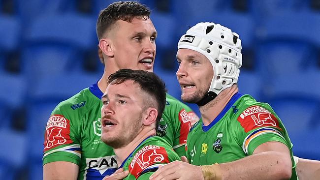 The Raiders have kept their finals hopes alive with a win over the Dragons. Image: NRL Photos