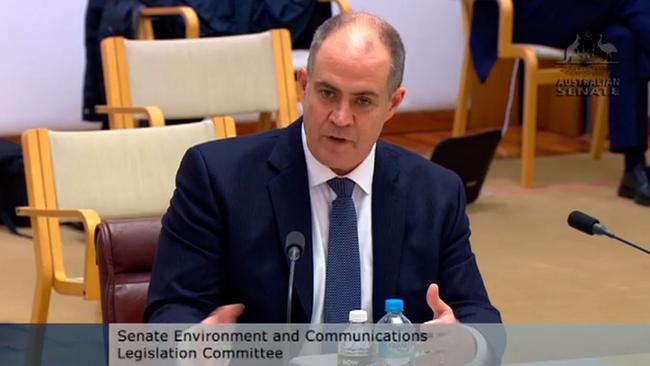 ABC managing director David Anderson speaking at Senate estimates.