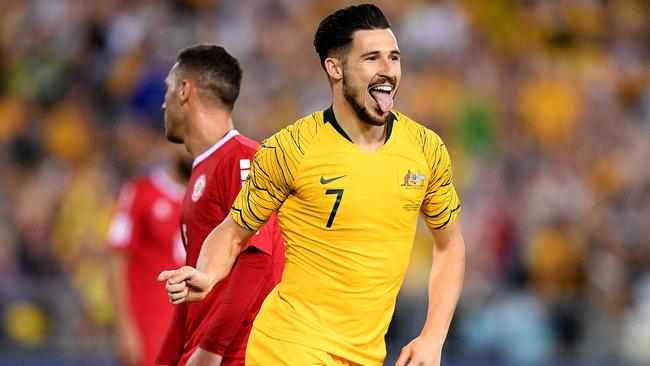 Mathew Leckie would be an almost certain starter for the Socceroos if fit. Picture: AAP
