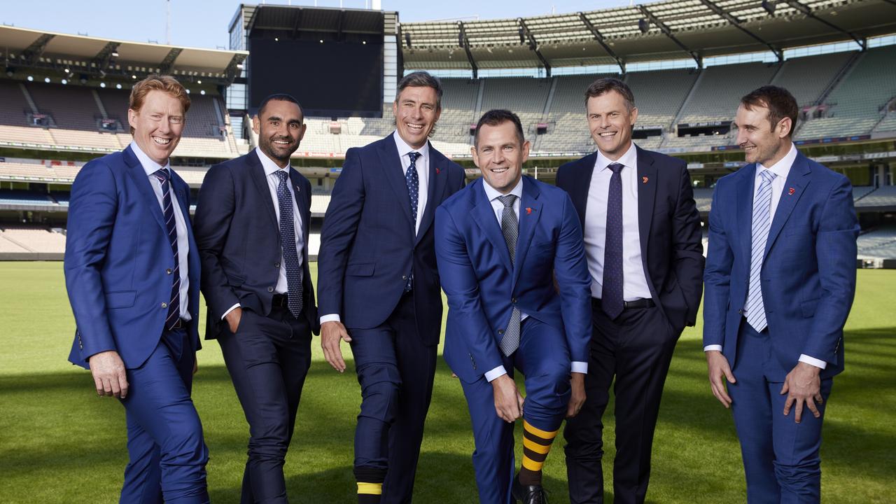 Shaun Burgoyne (second left) is leaving Channel 7 and joining Fox Footy.