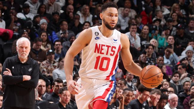 Ben Simmons helped Brooklyn to a franchise-record win over San Antonio. Picture: NBAE/Getty Images