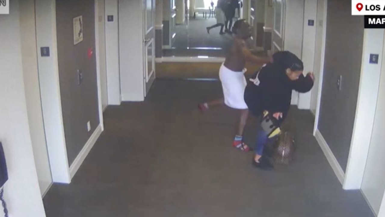 The CCTV footage shows Diddy attack his unsuspecting then-girlfriend, singer Cassie.