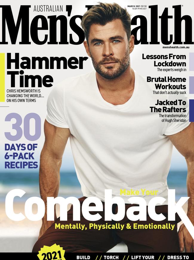 The relaunched Men’s Health. Pictures: Georges Antoni