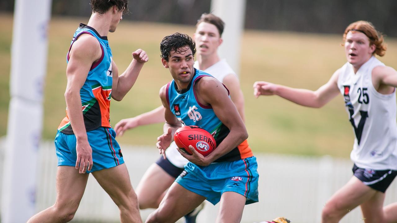 North Melbourne next generation academy member Tarryn Thomas could be a top 10 pick. Photo: Narelle Spangher/AFL NSW/ACT