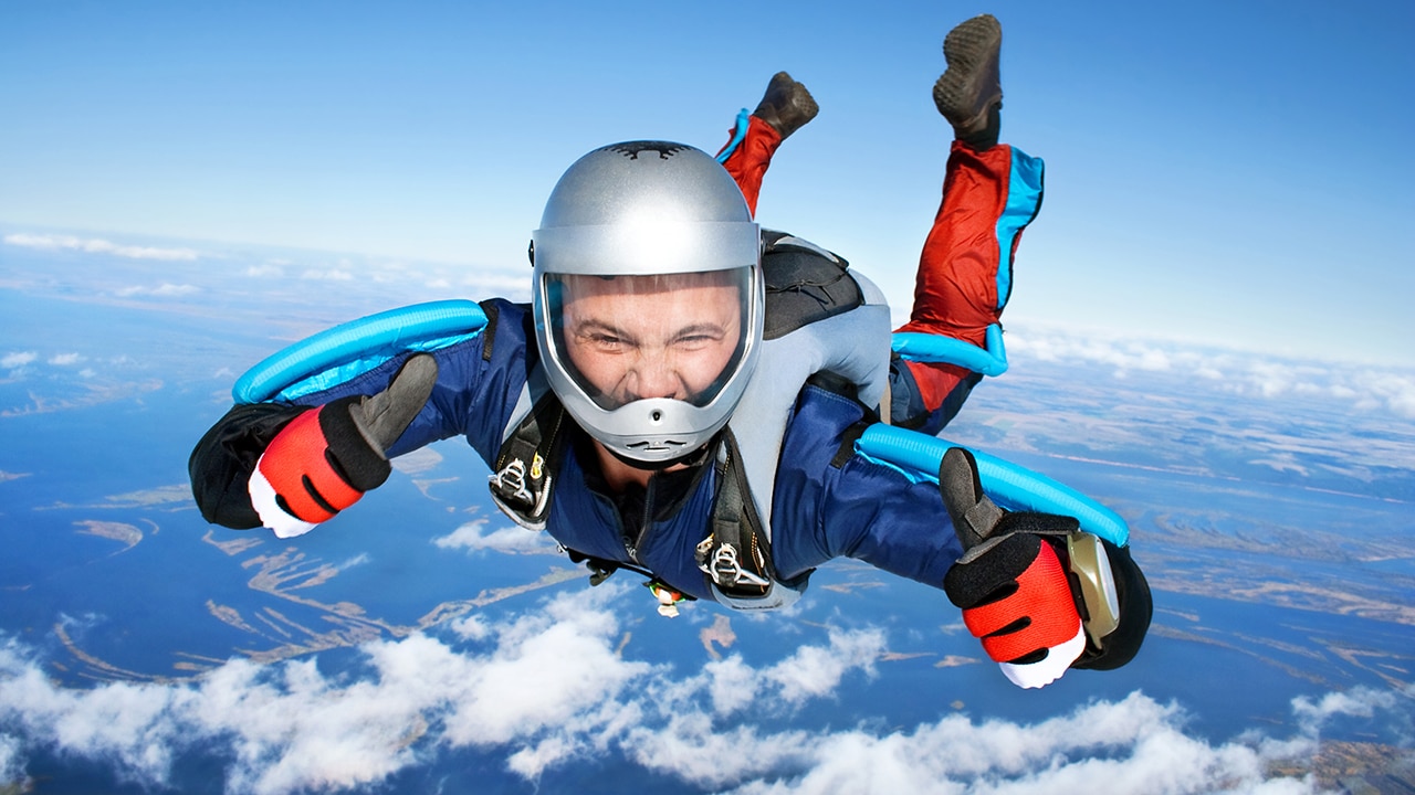 Price dive on RedBalloon sky dives. Pictures: iStock