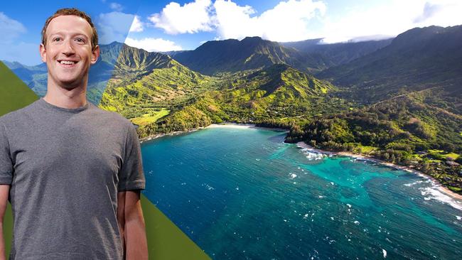 Mark Zuckerberg is said to be building a $US100 million Hawaii compound that is complete with an underground bunker. Picture: The Times