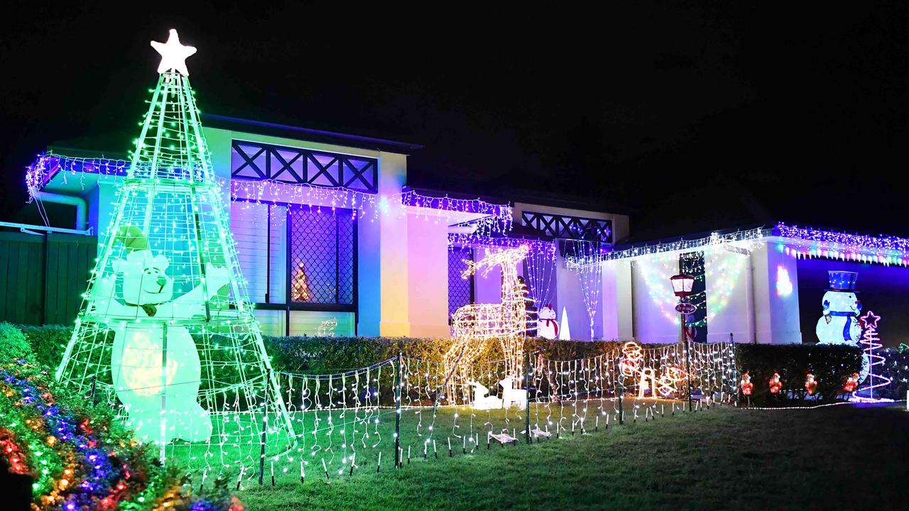 Christmas lights on Rainsford Place, Buderim. Picture: Patrick Woods.