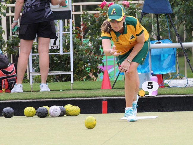 Helensvale’s Lynsey Clarke. Picture: BOWLS QUEENSLAND