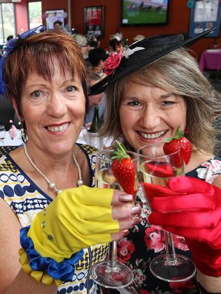 Donna Abell and Carol Edmunds both of Burnie at the Burnie Tennis Club