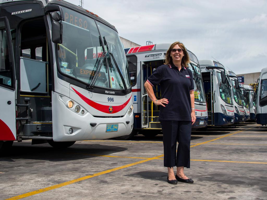 Carmen Cousello, 58, who was in 1998 Uruguay’s first female bus driver, in Montevideo on February 28, 2018. Picture: AFP