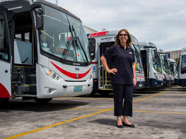 Carmen Cousello, 58, who was in 1998 Uruguay’s first female bus driver, in Montevideo on February 28, 2018. Picture: AFP