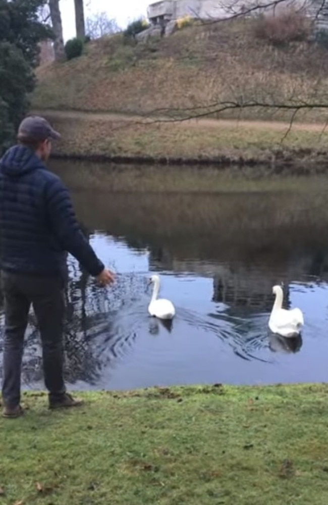 Harry at Frogmore Cottage, prior to his family’s eviction. Picture: Netflix