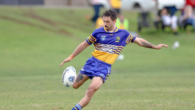 Tommas Gibson in action for Mullumbimby. Picture: DC Sports Photography