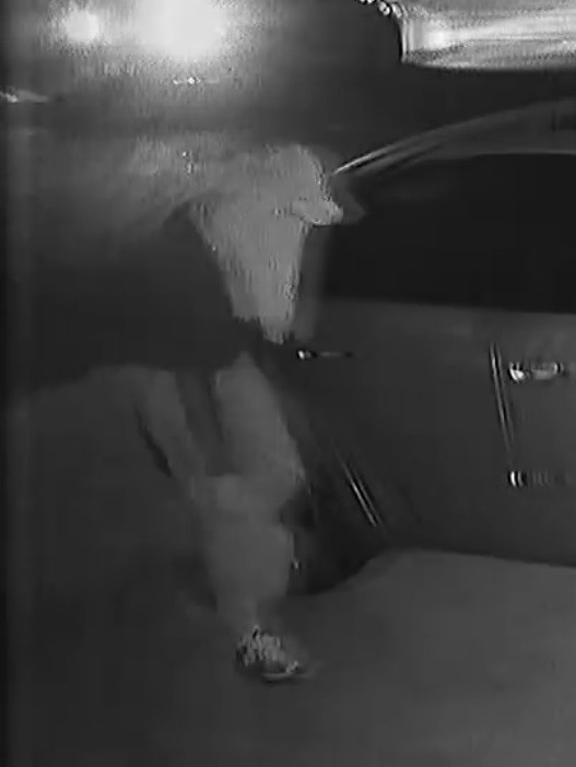 A man was caught on CCTV pouring fuel under the Audi before setting it alight.