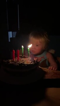 Francis Cavanagh celebrates his second birthday