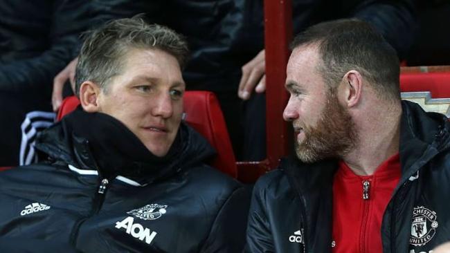 Bastian Schweinsteiger and Wayne Rooney.