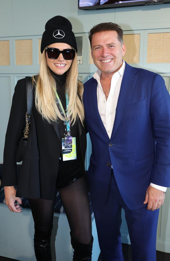 Jess Hart and Karl Stefanovic. Picture: Lucas Dawson