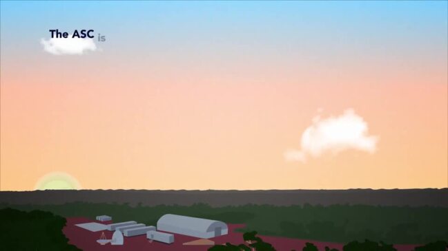 An animation of the launch of rockets from the Arnhem Space Centre