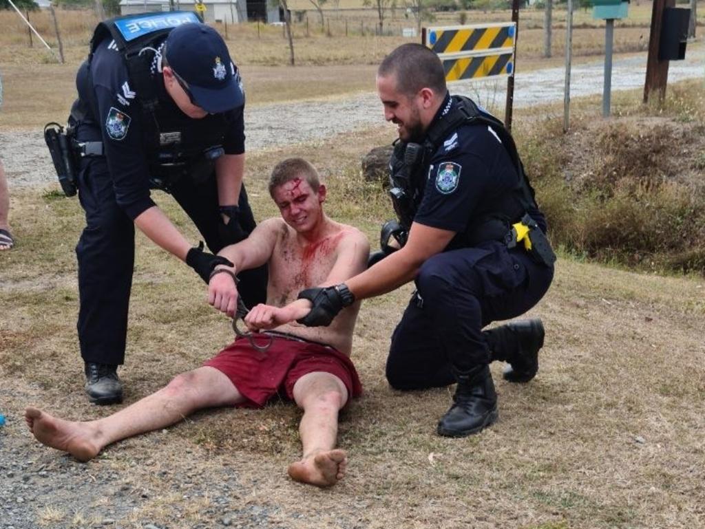 Truckies wrangled a driver to the ground who crashed a stolen vehicle. Photo: Heidi Petith