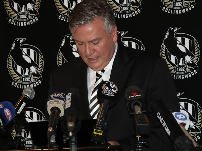 Collingwood President Eddie McGuire leaves Collingwood. Picture: Alex Coppel.