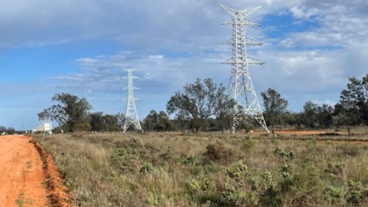 Project EnergyConnect is a $2.3bn transmission interconnector linking power grids in South Australia and NSW. Workers will pursue industrial action at the project from January 5, 2024. Picture: Supplied