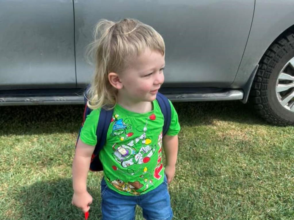 #2 runner up for the Western Downs' best mullet competition Henry Riley.