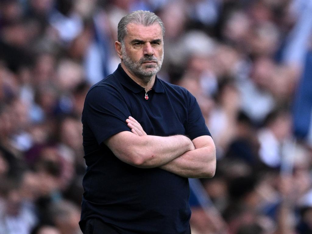 Ange Postecoglou is tired of questions about his future at Tottenham. Picture: Justin Setterfield/Getty Images