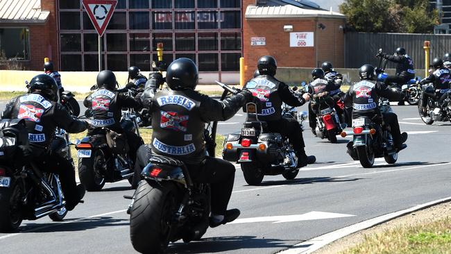 Rebels National Outlaw Motorcycle Gang (OMCG) meet. Picture: Nicole Garmston