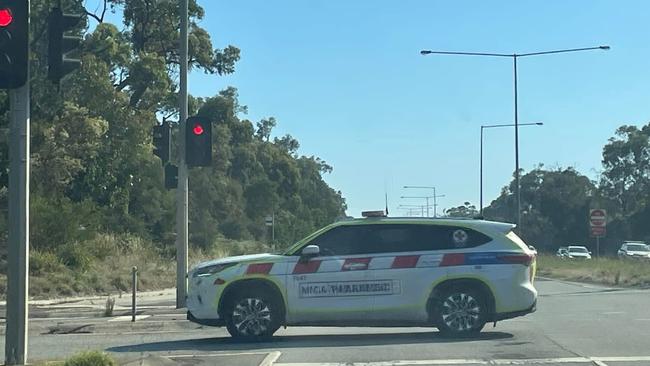 Almost 40 emergency vehicles, such as the CFA, are working to control a bushfire at The Gurdies on Victoria’s Bass Coast. Picture: Matt Male