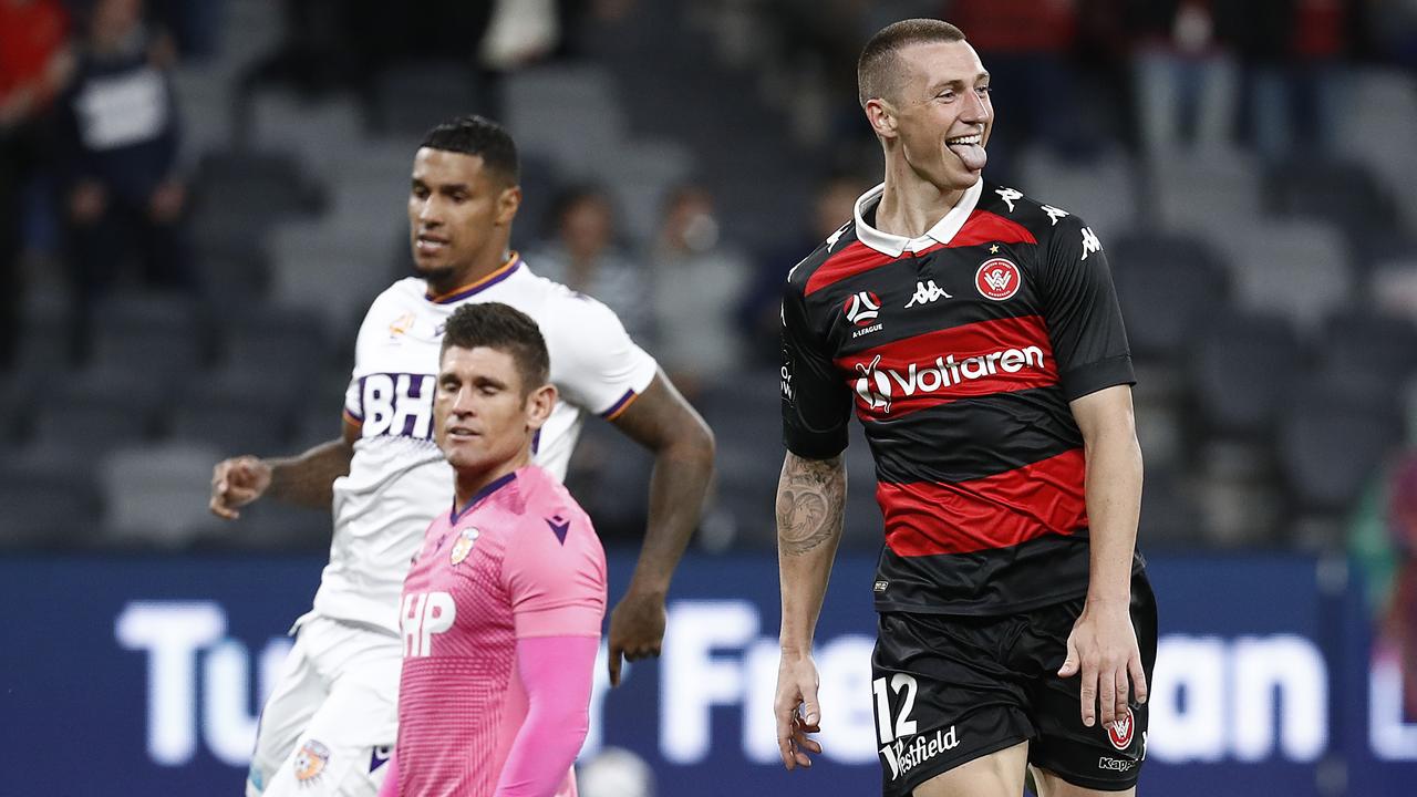 Mitchell Duke scored twice for Wanderers (Photo by Ryan Pierse/Getty Images)