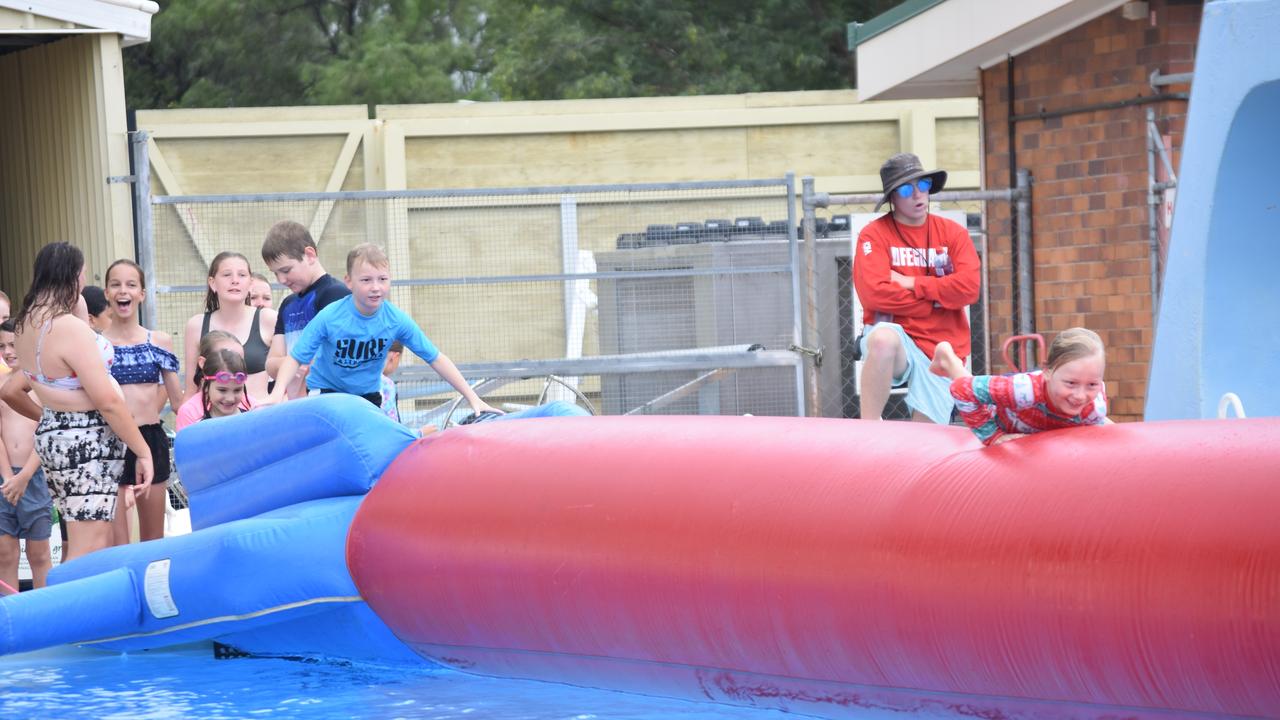 PARTY TIME: There were plenty of splatters and splashes at Dalby's pool party on Saturday.