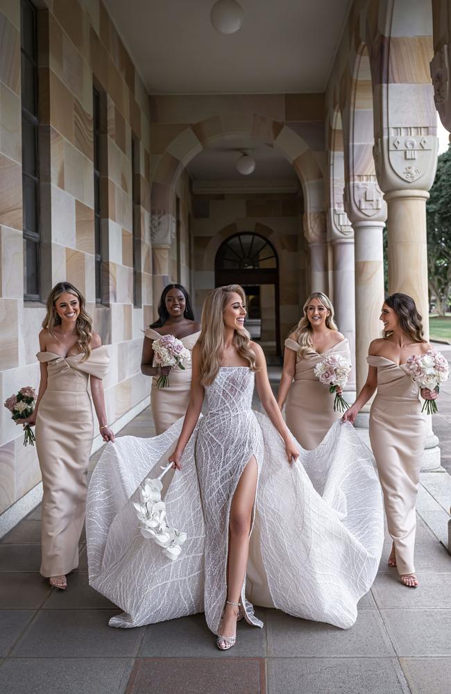 Penelope and bridesmaids. Picture: Evernew Studios